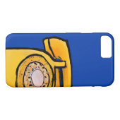 Gele Rotary Phone Case-Mate iPhone Case (Achterkant (Horizontaal))