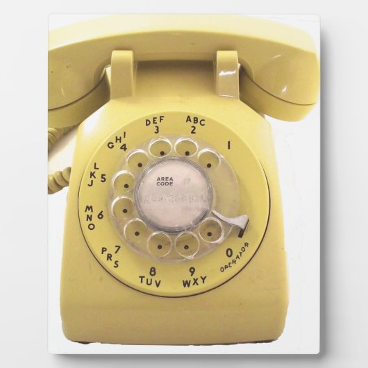 Gele Rotary Phone Fotoplaat (Voorkant)