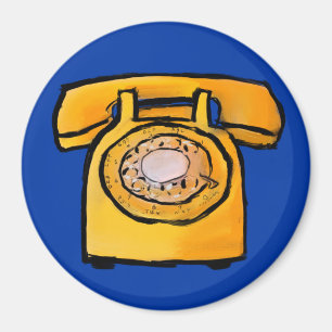 Gele Rotary Phone Magnet