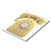 Gele Rotary Phone Notitieblok (Linkerzijde)