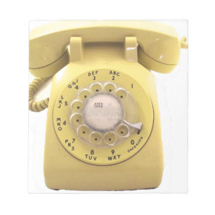 Gele Rotary Phone Notitieblok