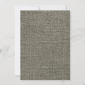 Gele Roustic Burlap Mason Jar Wedding Invitations Kaart (Achterkant)
