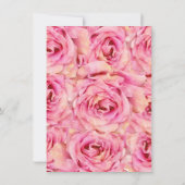 Gele Roze Aquarel Rozen Abstract Patroon Kaart (Achterkant)