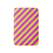 Gele roze Artdeco regenboogstrips Badmat (Voorkant Verticaal)