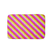 Gele roze Artdeco regenboogstrips Badmat (Voorkant)