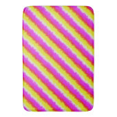 Gele roze Artdeco regenboogstrips Badmat (Voorkant Verticaal)
