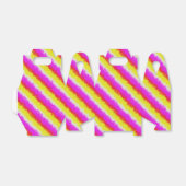 Gele roze Artdeco regenboogstrips Bedankdoosjes (Uitgevouwen)