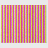 Gele roze Artdeco regenboogstrips Cadeaupapier (Vlak)