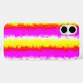 Gele roze Artdeco regenboogstrips Case-Mate iPhone Case (Achterkant (horizontaal))
