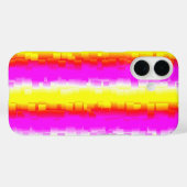 Gele roze Artdeco regenboogstrips Case-Mate iPhone Case (Achterkant (horizontaal))