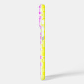 Gele roze Artdeco regenboogstrips Case-Mate iPhone Case (Achterkant / Links)