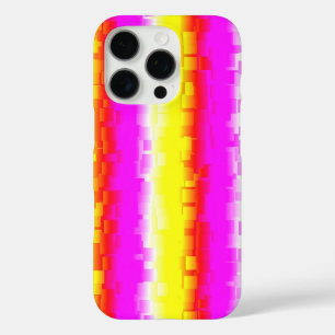 Gele roze Artdeco regenboogstrips iPhone 16 Pro Hoesje