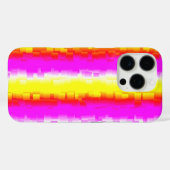 Gele roze Artdeco regenboogstrips Case-Mate iPhone Case (Achterkant (horizontaal))