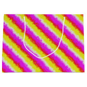 Gele roze Artdeco regenboogstrips Groot Cadeauzakje (Voorkant)