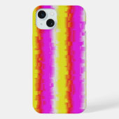 Gele roze Artdeco regenboogstrips iPhone Hoesje (Achterkant)