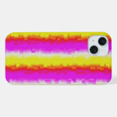Gele roze Artdeco regenboogstrips iPhone Hoesje (Achterkant horizontaal)