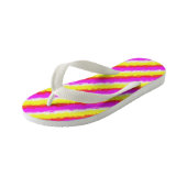 Gele roze Artdeco regenboogstrips Kinder Teenslippers (Schuin)