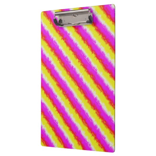 Gele roze Artdeco regenboogstrips Klembord (Links)