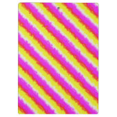 Gele roze Artdeco regenboogstrips Klembord (Achterkant)