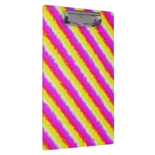 Gele roze Artdeco regenboogstrips Klembord (Rechts)