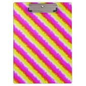 Gele roze Artdeco regenboogstrips Klembord (Voorkant)