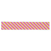 Gele roze Artdeco regenboogstrips Lange Tafelloper (Horizontaal)