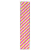 Gele roze Artdeco regenboogstrips Medium Tafelloper (Voorkant)