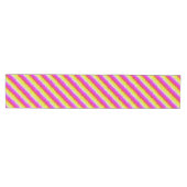 Gele roze Artdeco regenboogstrips Medium Tafelloper (Horizontaal)