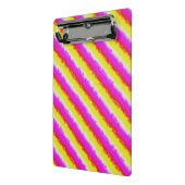 Gele roze Artdeco regenboogstrips Mini Klembord (Angled2)