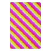 Gele roze Artdeco regenboogstrips Mini Klembord (Achterkant)