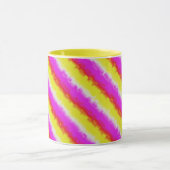 Gele roze Artdeco regenboogstrips Mok (Midden)