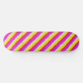 Gele roze Artdeco regenboogstrips Persoonlijk Skateboard (Horizontaal)