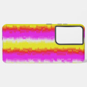 Gele roze Artdeco regenboogstrips Samsung Galaxy Hoesje (Achterkant horizontaal)