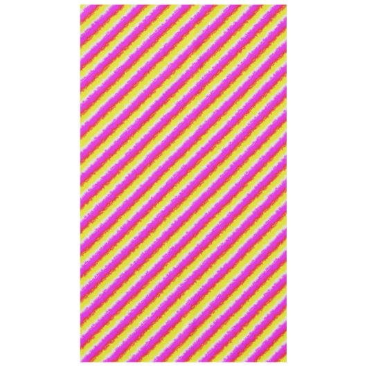Gele roze Artdeco regenboogstrips Tafelkleed (Voorkant)