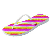 Gele roze Artdeco regenboogstrips Teenslippers (Schuin)