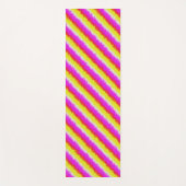 Gele roze Artdeco regenboogstrips Yogamat (Voorkant)