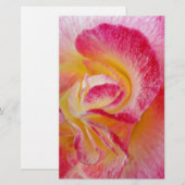 gele roze bladen briefpapier (Voorkant / Achterkant)