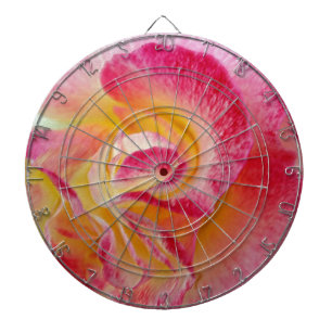 gele roze bladen dartbord