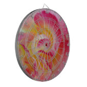 gele roze bladen dartbord (Voorkant Links)