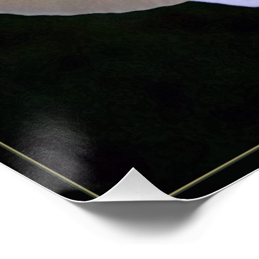 Gele roze bladen perfect poster (Hoek)