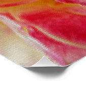 gele roze bladen poster (Hoek)