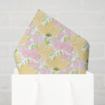 Gele roze bloemendecoupeerpapier, bloementuin