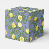 Gele roze en Paarse periwinkle bruiloft Bedankdoosjes (Achterkant)