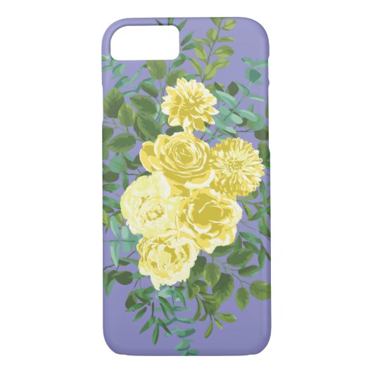 Gele roze en Paarse periwinkle bruiloft Case-Mate iPhone Case (Achterkant)
