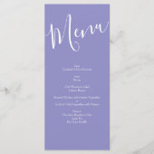 Gele roze en Paarse periwinkle bruiloft Menu (Voorkant)