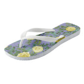 Gele roze en Paarse periwinkle bruiloft Teenslippers (Schuin)