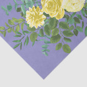 Gele roze en Paarse periwinkle bruiloft Tissuepapier (Detail)