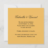 Gele roze en parelbruin sparen de Datum Save The Date (Achterkant)