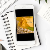 Gele roze en parelbruin sparen de Datum Save The Date