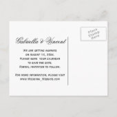 Gele roze en witte parels sparen de Datum Aankondigingskaart (Achterkant)